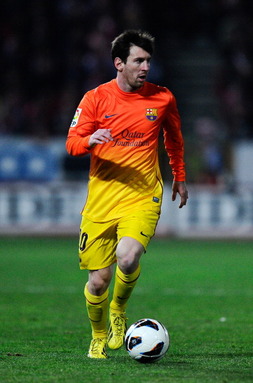 Áo đấu Messi #10 Barcelona 2012-2013 away shirt jersey orange