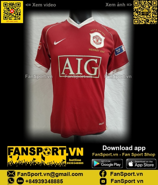 Áo đấu Ronaldo Manchester United FA Cup final 2007 shirt jersey 146814