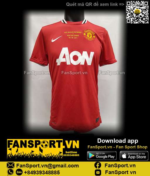 Áo Manchester United testimonial Scholes 2011 home shirt jersey 423932