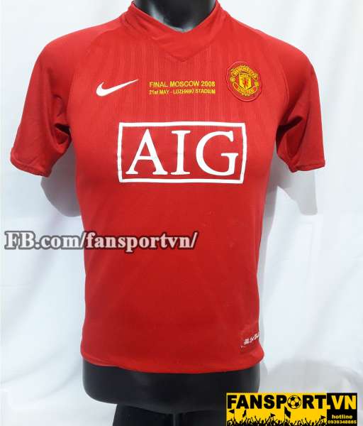 Áo đấu Manchester United 2007-2009 home shirt jersey red