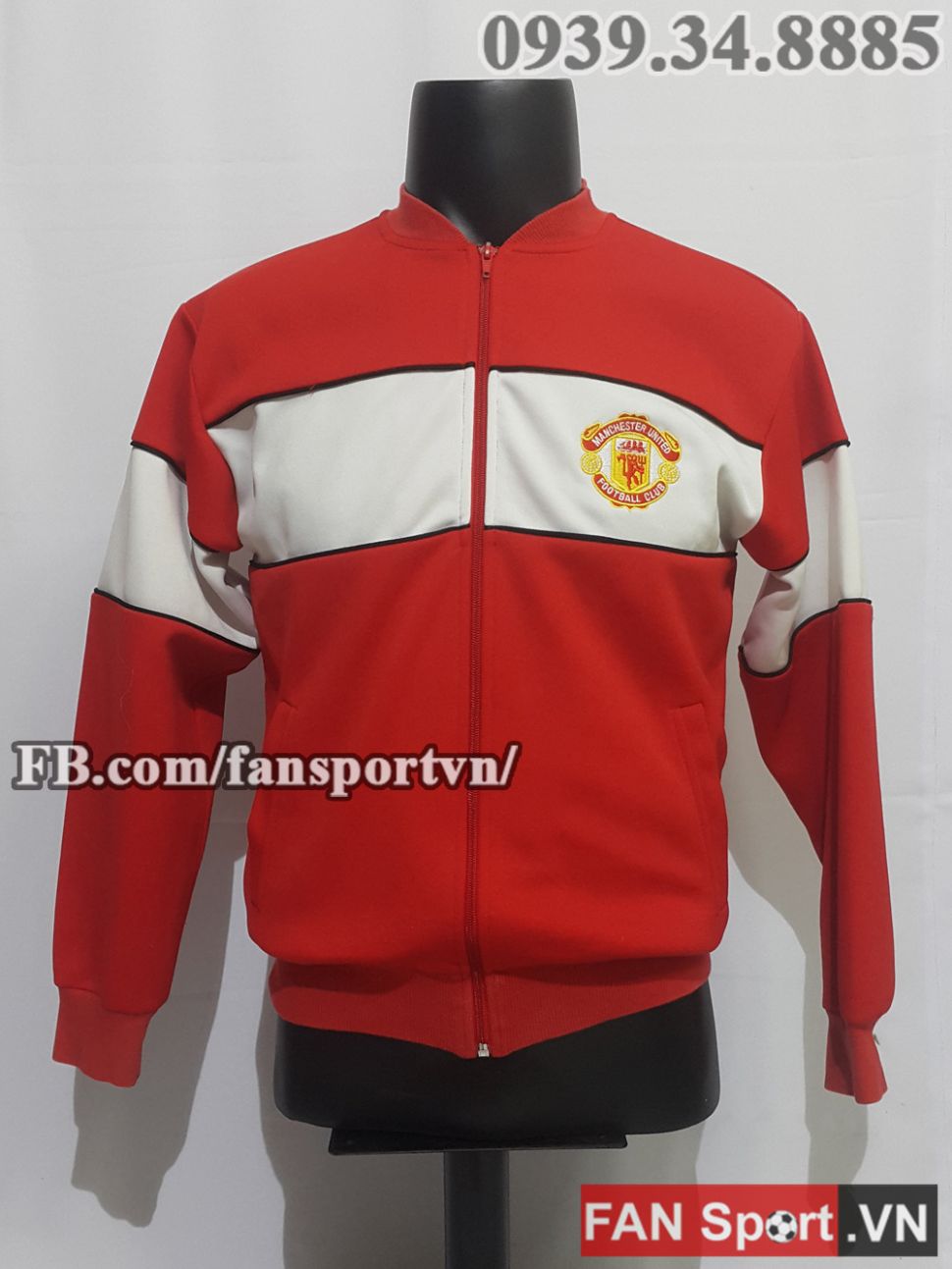 Áo khoác Manchester United 1985 retro red jacket anthem