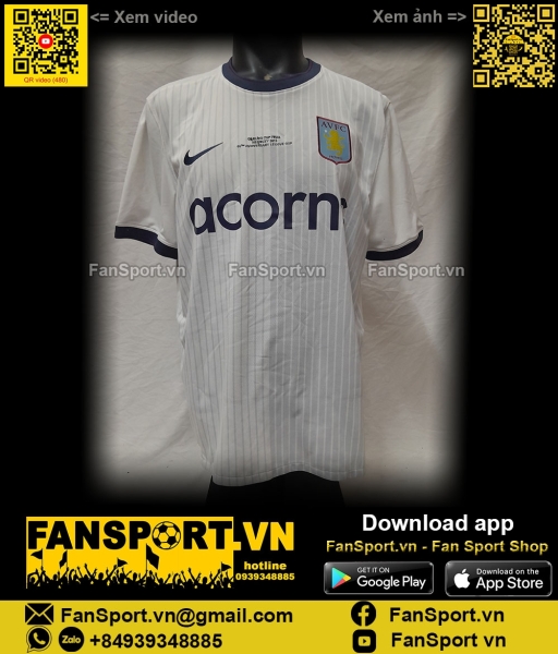 Áo đấu Aston Villa League Cup Final 2010 away shirt jersey 347350 Nike