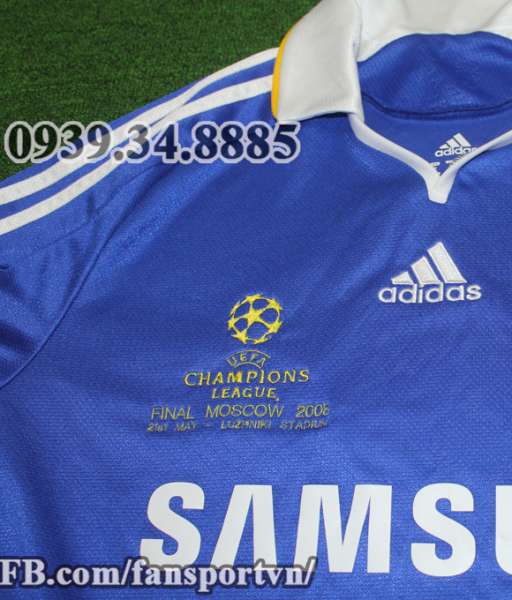 Áo đấu Chelsea Champion League Final 2008 home shirt jersey blue