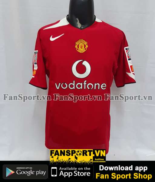 Áo Manchester United Community Shield 2004 home shirt jersey red 2006