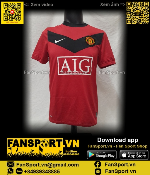 Áo Berbatov Manchester United 2009-2010 home shirt jersey 355091 Nike