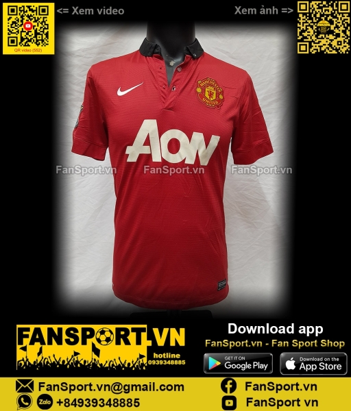 Áo chữ ký Mata #8 Manchester United 2013-2014 home shirt jersey red