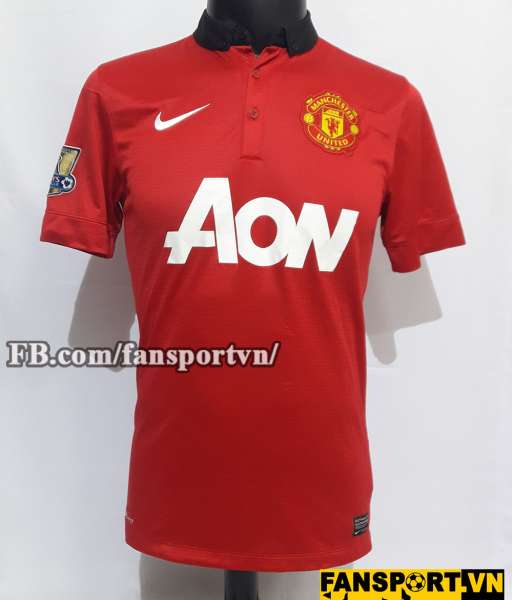 Áo chữ ký Mata #8 Manchester United 2013-2014 home shirt jersey red