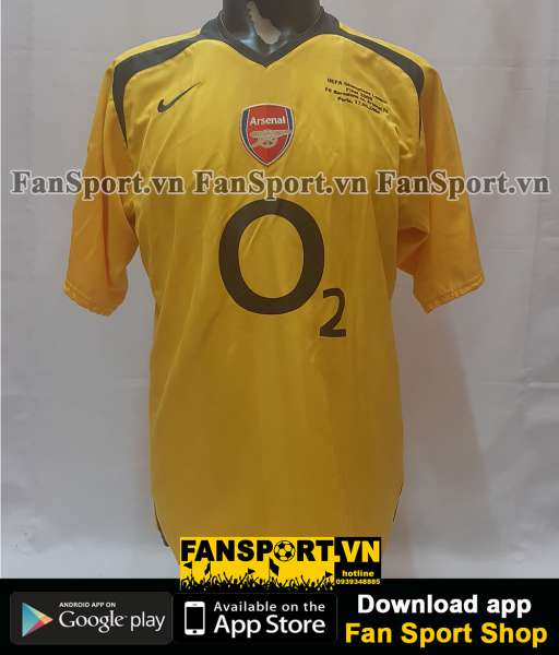 Áo Henry #14 Arsenal Champion League Final 2006 away shirt jersey 2005