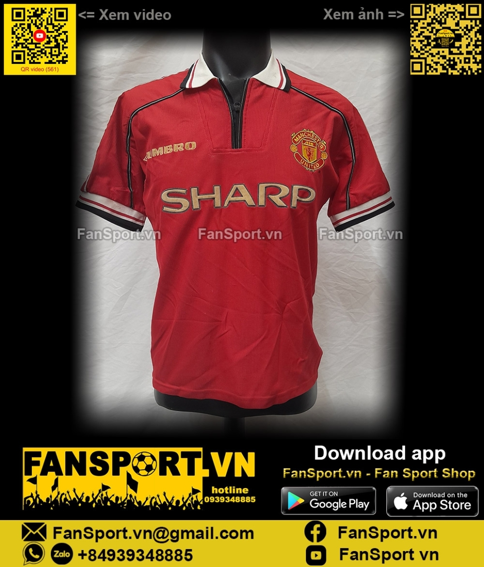 Áo đấu Solskjaer #20 Manchester United 1998-1999-2000 home shirt red