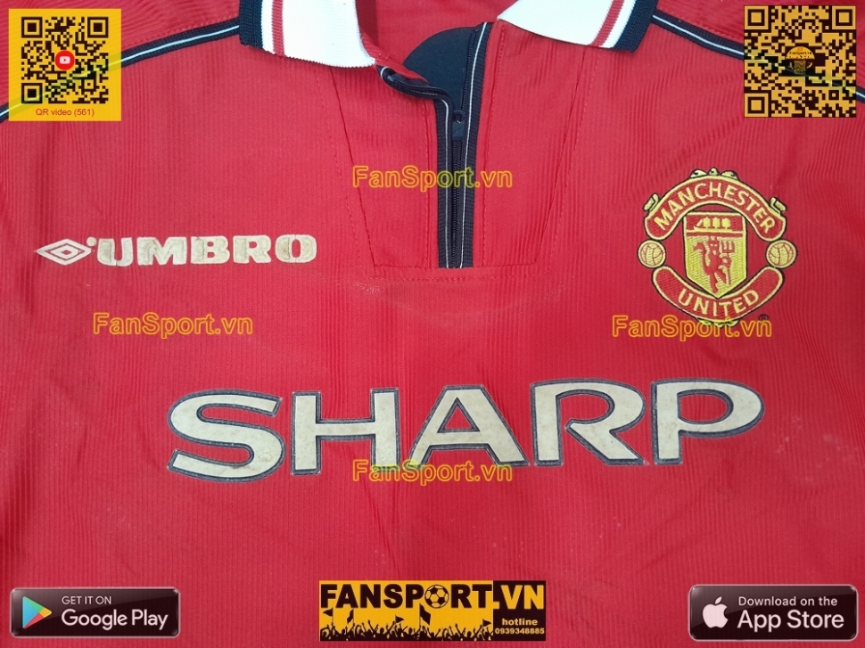 Áo đấu Solskjaer #20 Manchester United 1998-1999-2000 home shirt red