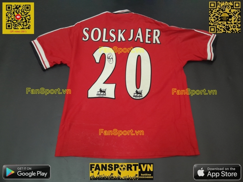 Áo đấu Solskjaer #20 Manchester United 1998-1999-2000 home shirt red