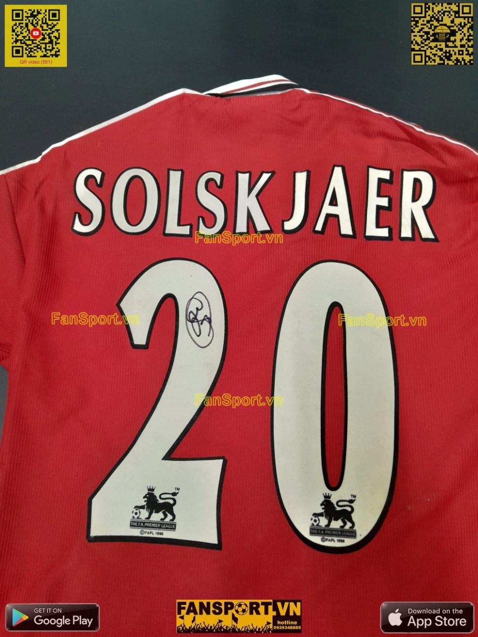 Áo đấu Solskjaer #20 Manchester United 1998-1999-2000 home shirt red