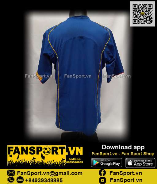 Áo đấu Arsenal 2004-2005 away shirt jersey blue size L