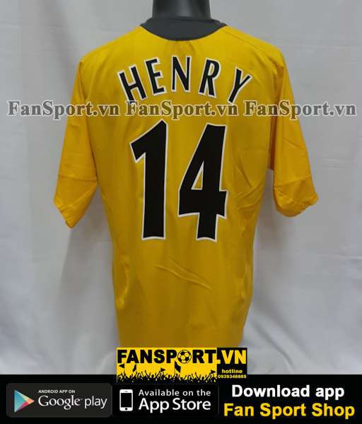 Áo đấu Henry #14 Arsenal Champion League final 2006 away shirt jersey