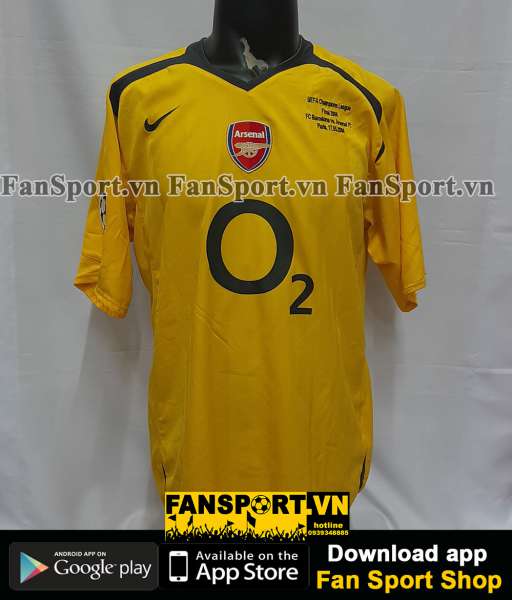 Áo đấu Henry #14 Arsenal Champion League final 2006 away shirt jersey