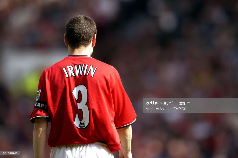 Áo đấu Irwin #3 Manchester United 2000-2002 home shirt jersey red Y
