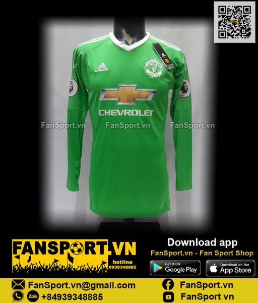 Áo De Gea Manchester United 2017-2018 jersey shirt AZ7589 goalkeeper