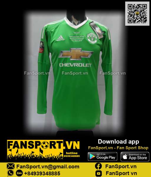 Áo De Gea 1 Manchester United Fa Cup Final 2018 shirt green goalkeeper