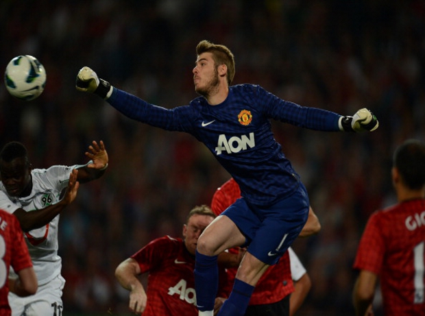 Áo GK De Gea #1 Manchester United 2012-2013 away goalkeeper shirt blue