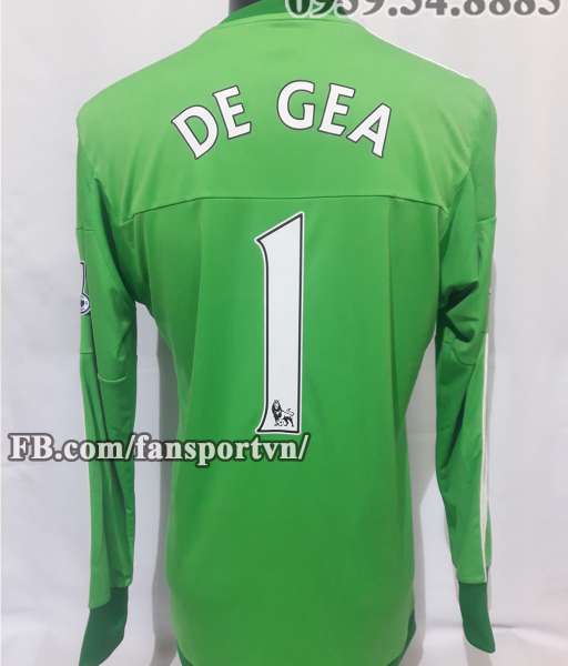 Áo De Gea #1 Manchester United 2015-2016 home goalkeeper green AC1458
