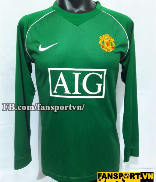 Áo thủ môn Manchester United 2007-2008 away goalkeeper green