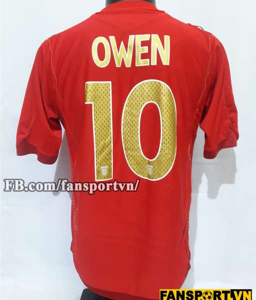 Áo Michael Owen #10 England 2006-2008 away shirt jersey red
