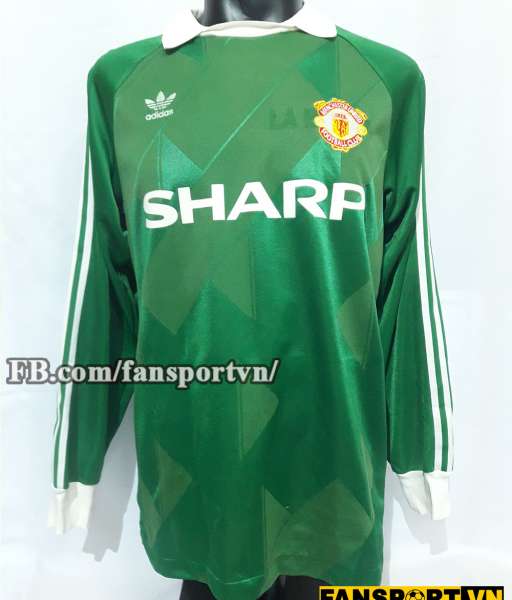 Áo thủ môn Manchester United 1986-1989 home goalkeeper green shirt