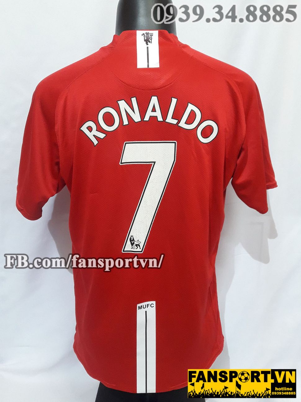 Áo Ronaldo #7 Manchester United 2007-2008-2009 Home Shirt Jersey Red |  Fansport.Vn
