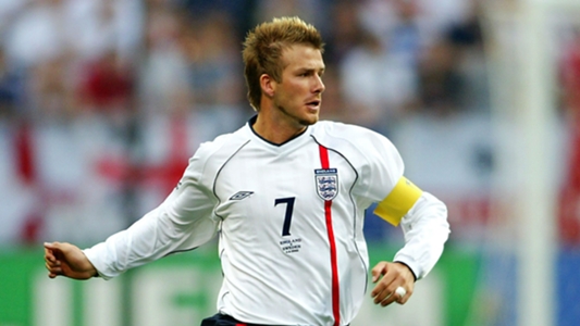 Áo đấu Beckham #7 England 2001-2003 home shirt jersey white