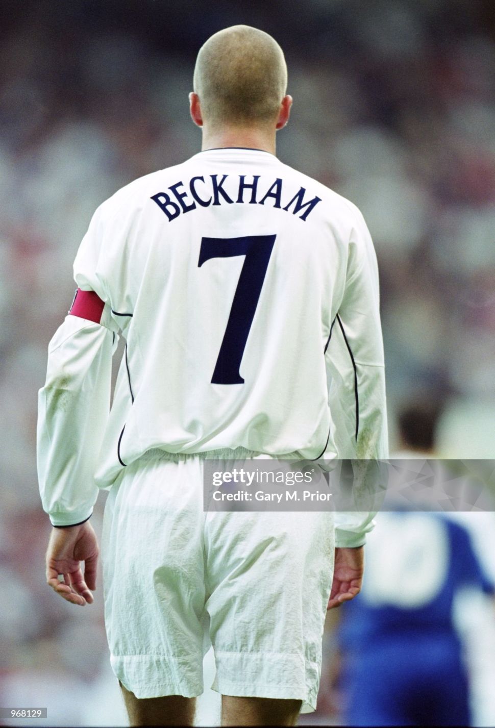 Áo đấu Beckham 7 England 2001 2002 2003 home shirt jersey white Umbro