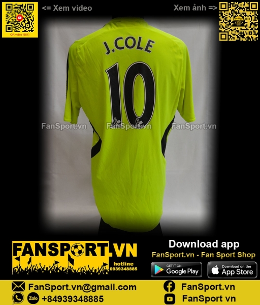 Áo đấu Chelsea 2007-2008 away shirt jersey yellow 697777 Adidas vàng