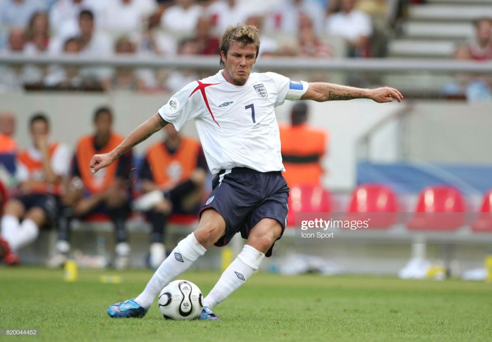 Áo đấu Beckham #7 England 2005-2006-2007 home shirt jersey white