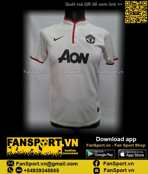 Áo đấu Manchester United 2012-2014 away shirt jersey white 479269 Nike