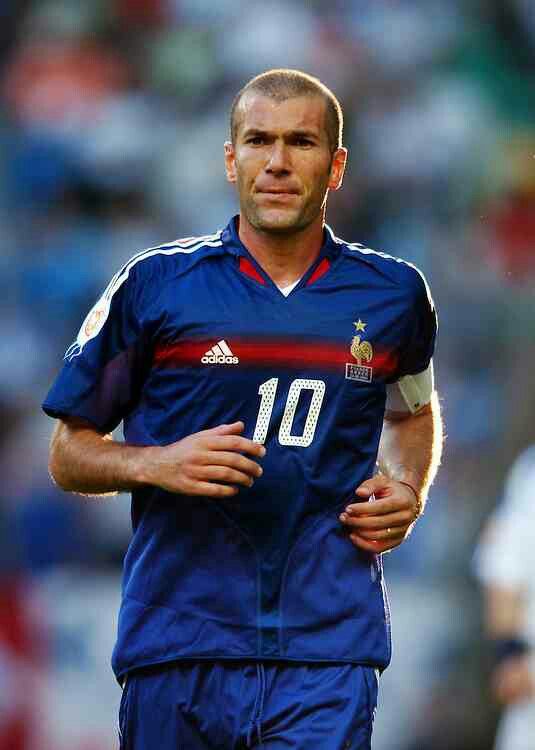 Áo đâu Zinedine Zidane #10 France 2004-2006 home shirt jersey blue