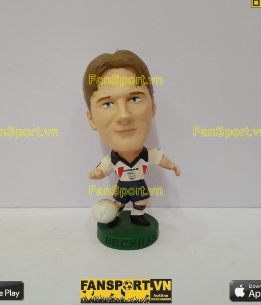 Tượng David Beckham 7 England 1997 1998 1999 home white corinthian E80