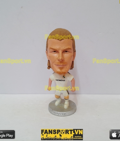 Tượng David Beckham 7 Real Madrid 2005-2006 home white kodoto