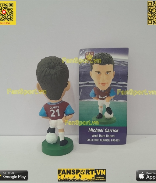 Tượng Michael Carrick 21 West Ham 1998-1999 home corinthian PRO525