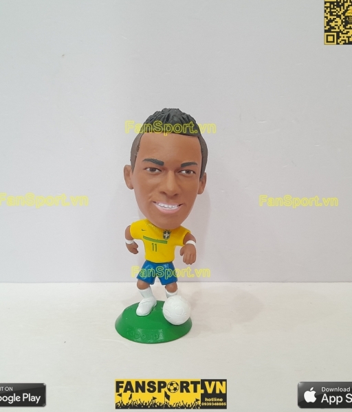 Tượng Neymar 11 Brazil 2011-2012 home yellow kodoto soccerwe