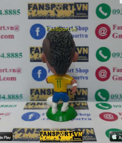 Tượng Neymar 11 Brazil 2011-2012 home yellow kodoto soccerwe