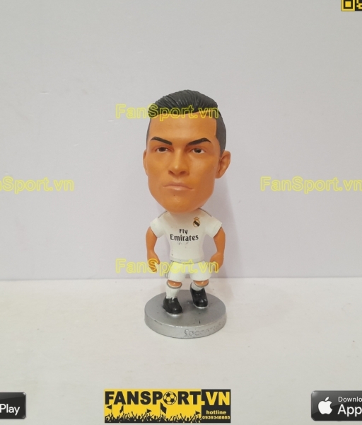 Tượng Cristiano Ronaldo 7 Real Madrid 2015-2016 home white soccerwe