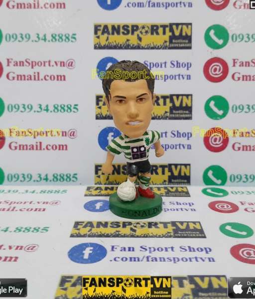 Tượng Ronaldo 28 Sporting Lisbon 2002-2003 home repaint corinthian