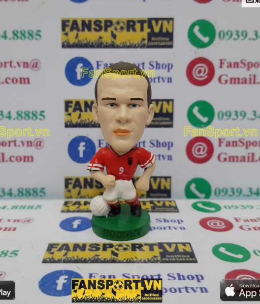 Tượng Wayne Rooney 9 England 2002 2003 2004 away red corinthian PRO869