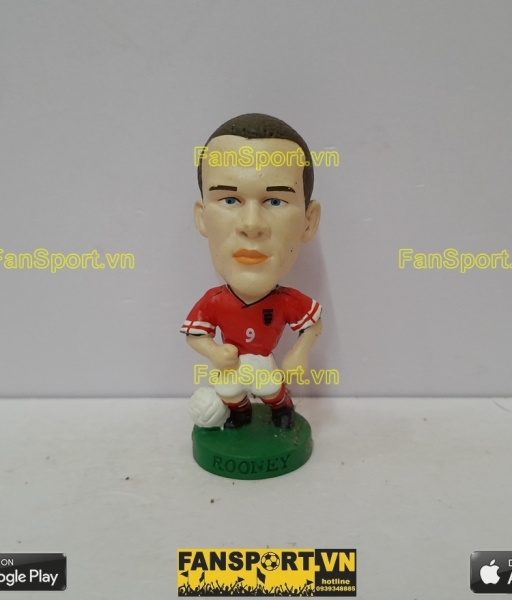 Tượng Wayne Rooney 9 England 2002 2003 2004 away red corinthian PRO869