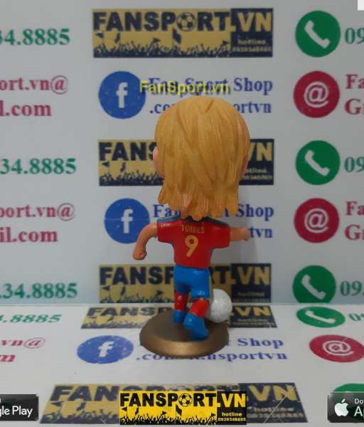 Tượng Fernando Torres 9 Spain 2011-2012 home kodoto red