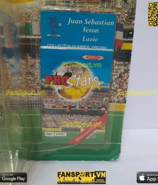 Tượng Juan Sebastian Veron 23 Lazio 1998-2000 home corinthian PRO265