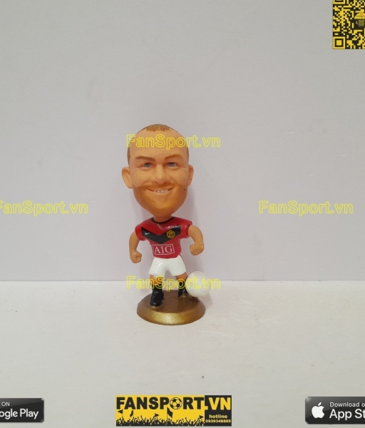 Tượng Wayne Rooney 10 Manchester United 2009-2010 home red kodoto ball