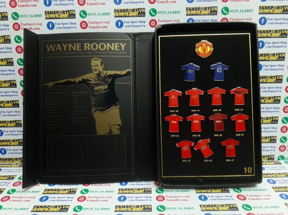 Badge Wayne Rooney All Time Leading Goalscorer 250 goals ManUtd box