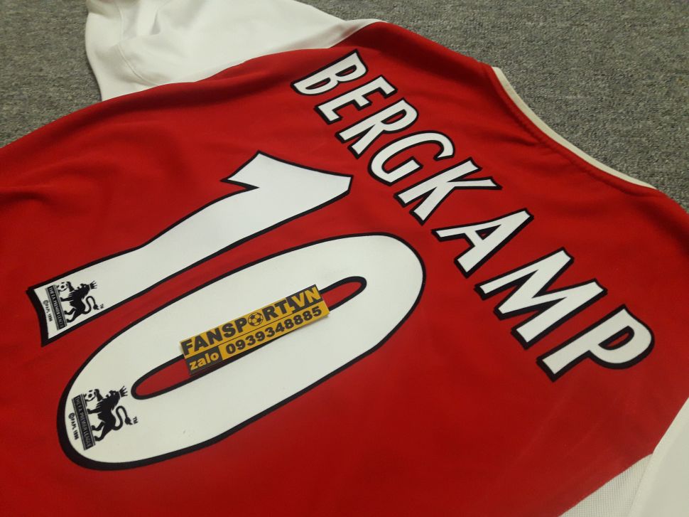 Áo đấu Dennis Bergkamp #10 Arsenal 2002-2004 home shirt jersey red