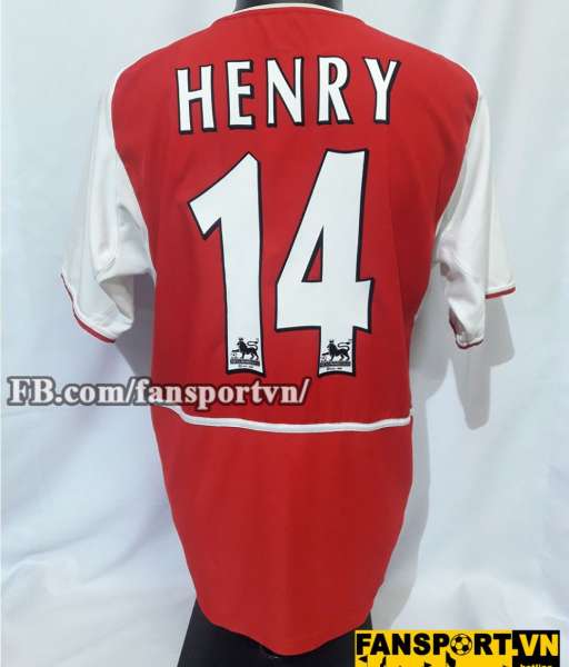 Áo đấu Thierry Henry #14 Arsenal 2002-2004 home shirt jersey red