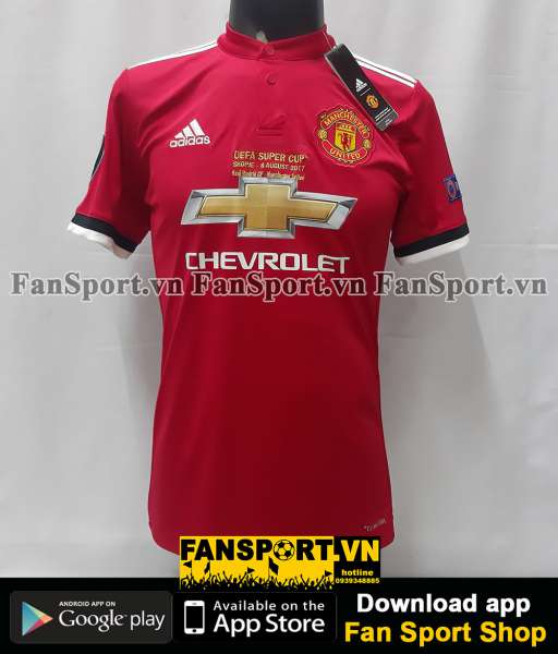 Áo Pogba 6 Manchester United UEFA Super Cup 2017 home shirt red 2018